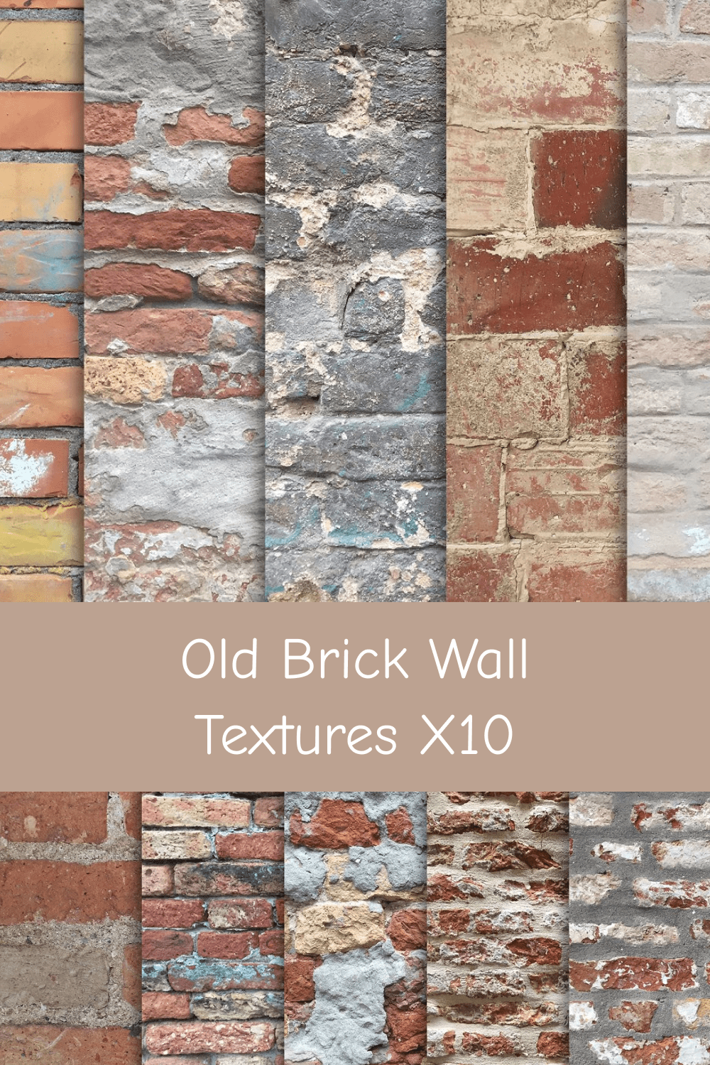 Old Brick Wall Textures x10.