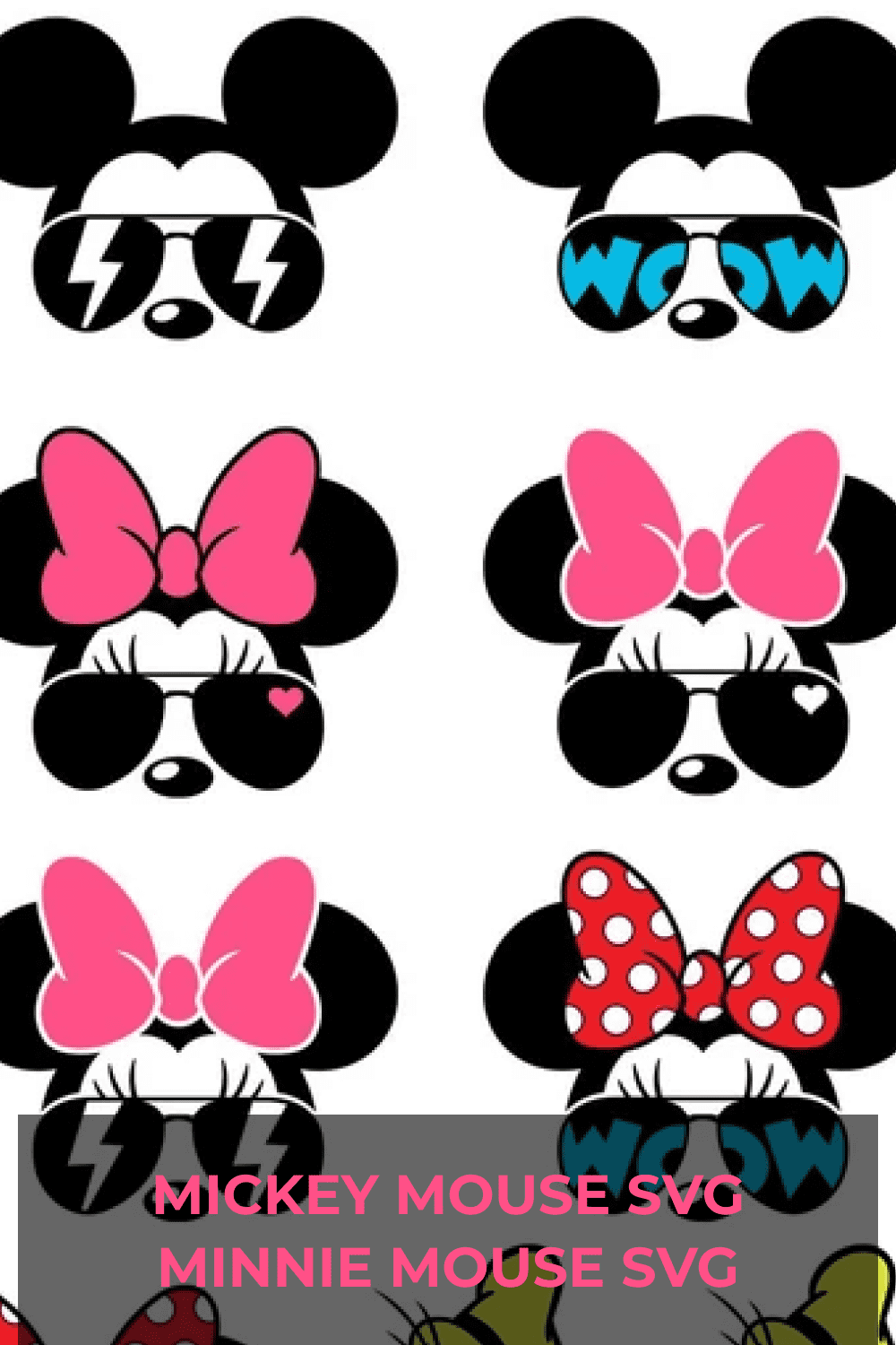 Mickey Mouse illustrations.