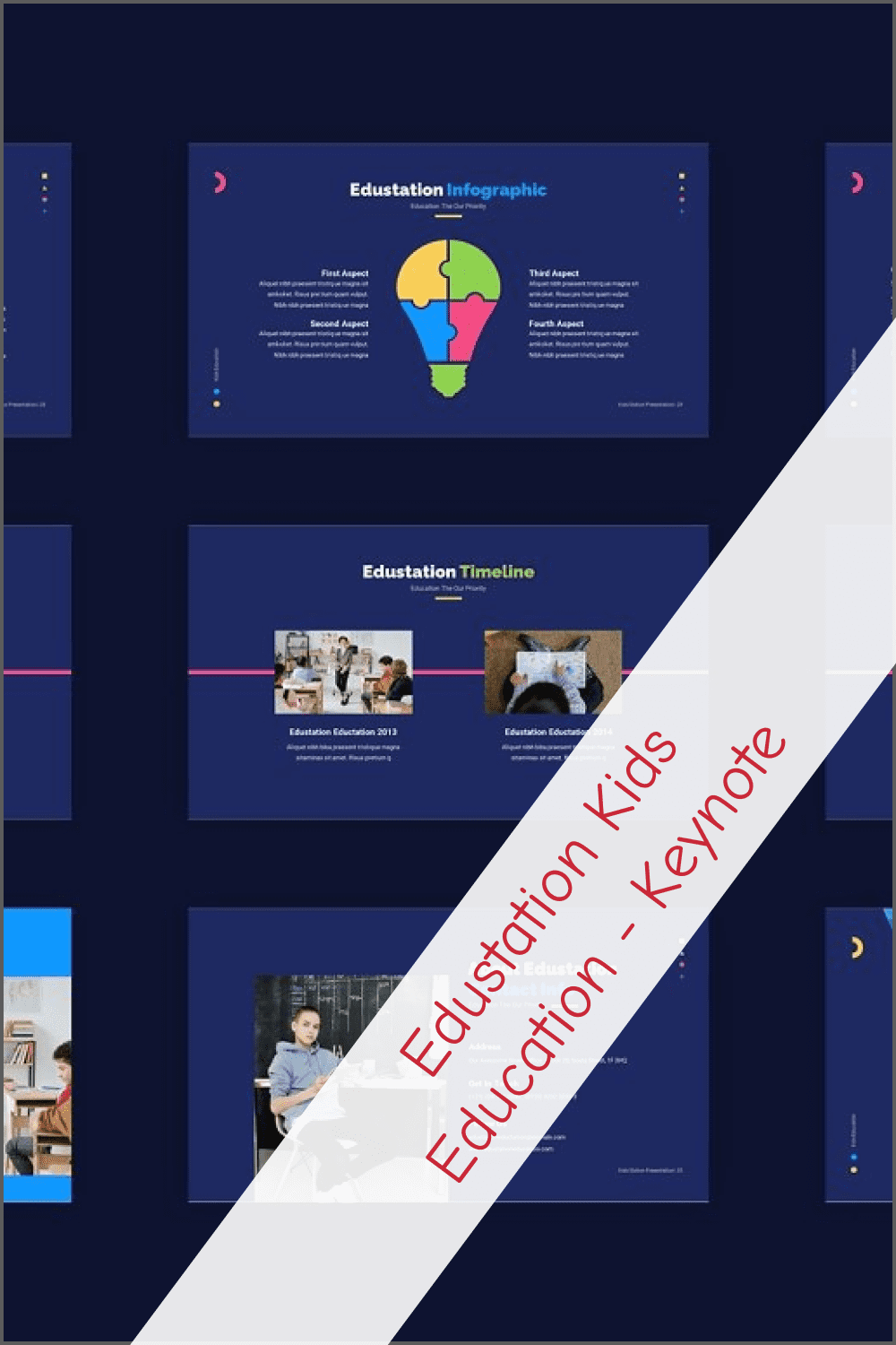 Modern template with cool color mix.