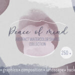 Peace of Mind Abstract Watercolor Shapes Collection cover.