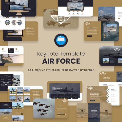 Airforce keynote template main cover.