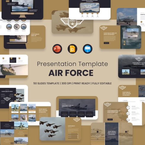 Airforce presentation template main cover.