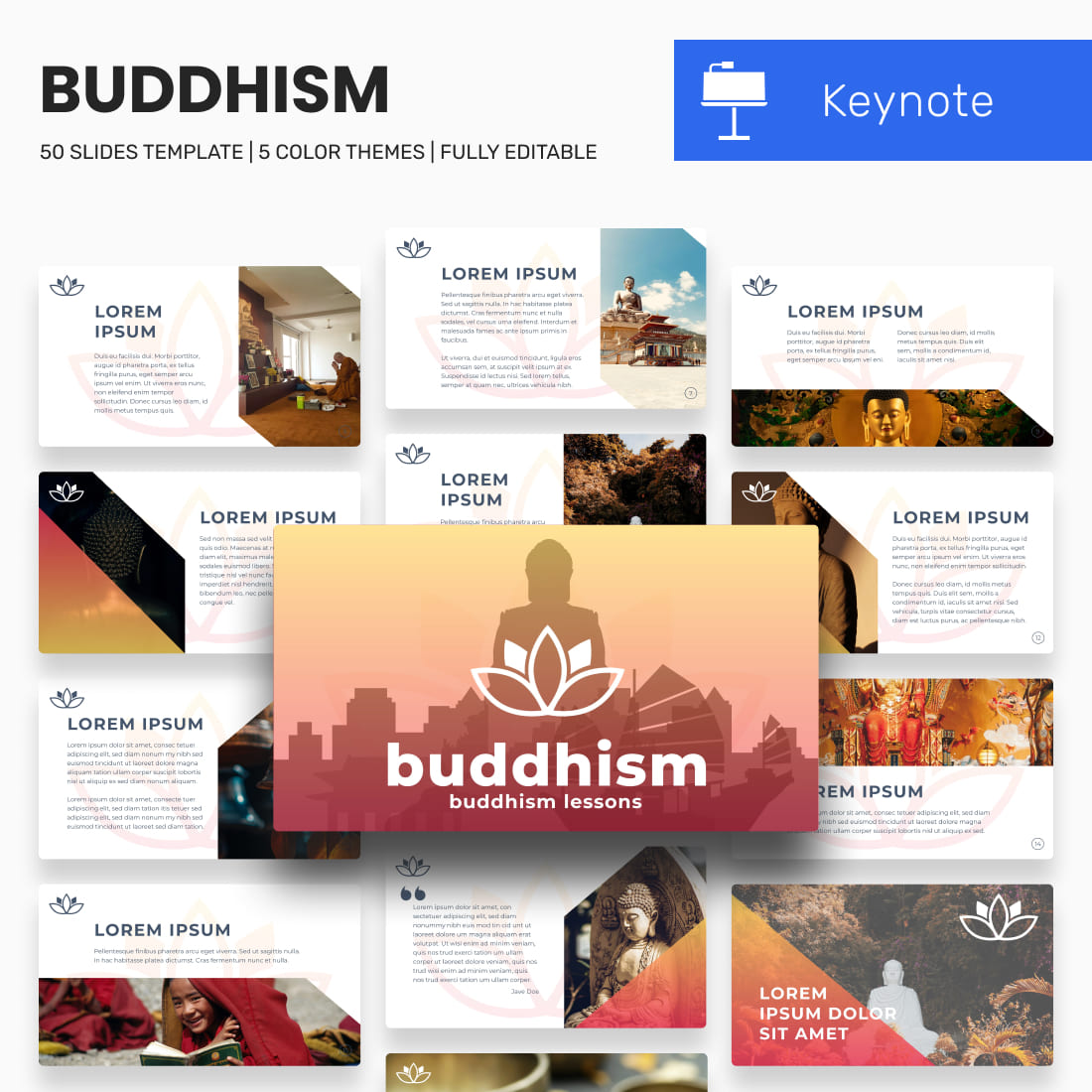 Buddhism keynote template.