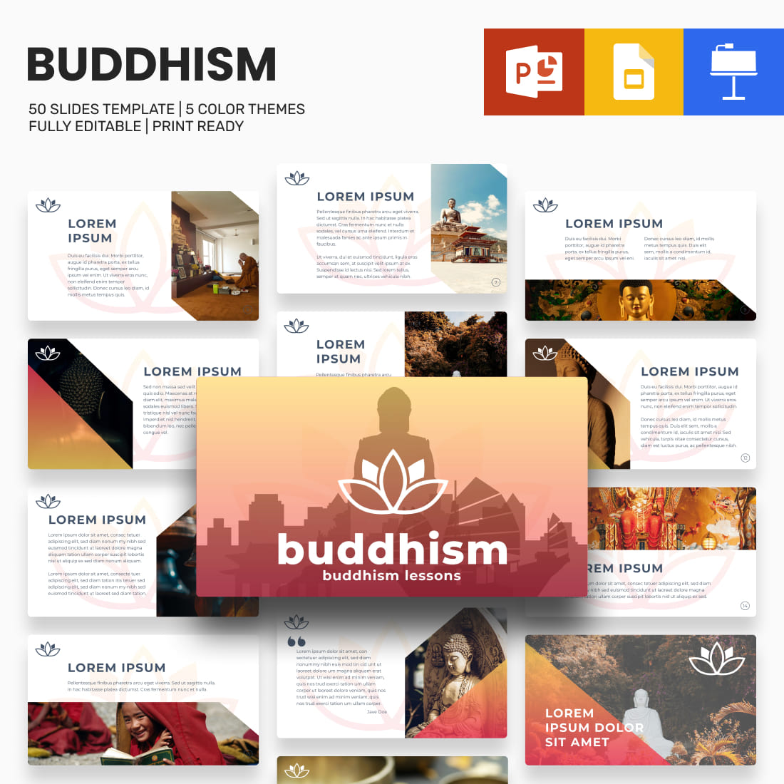 Buddhism presentation template.