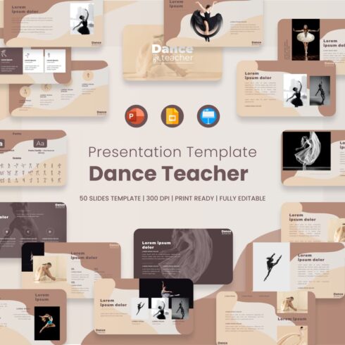 Danceteacher presentation template cover image.