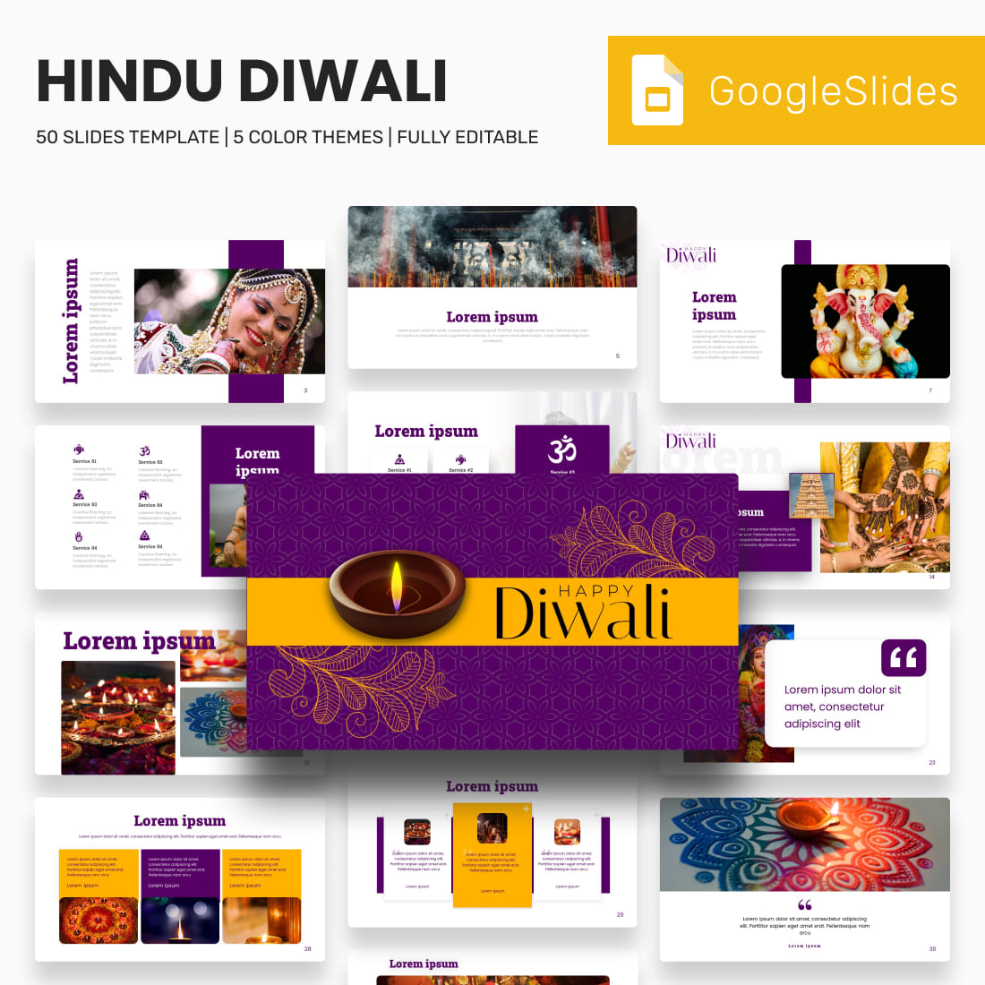 Hindu googleslides template Example.