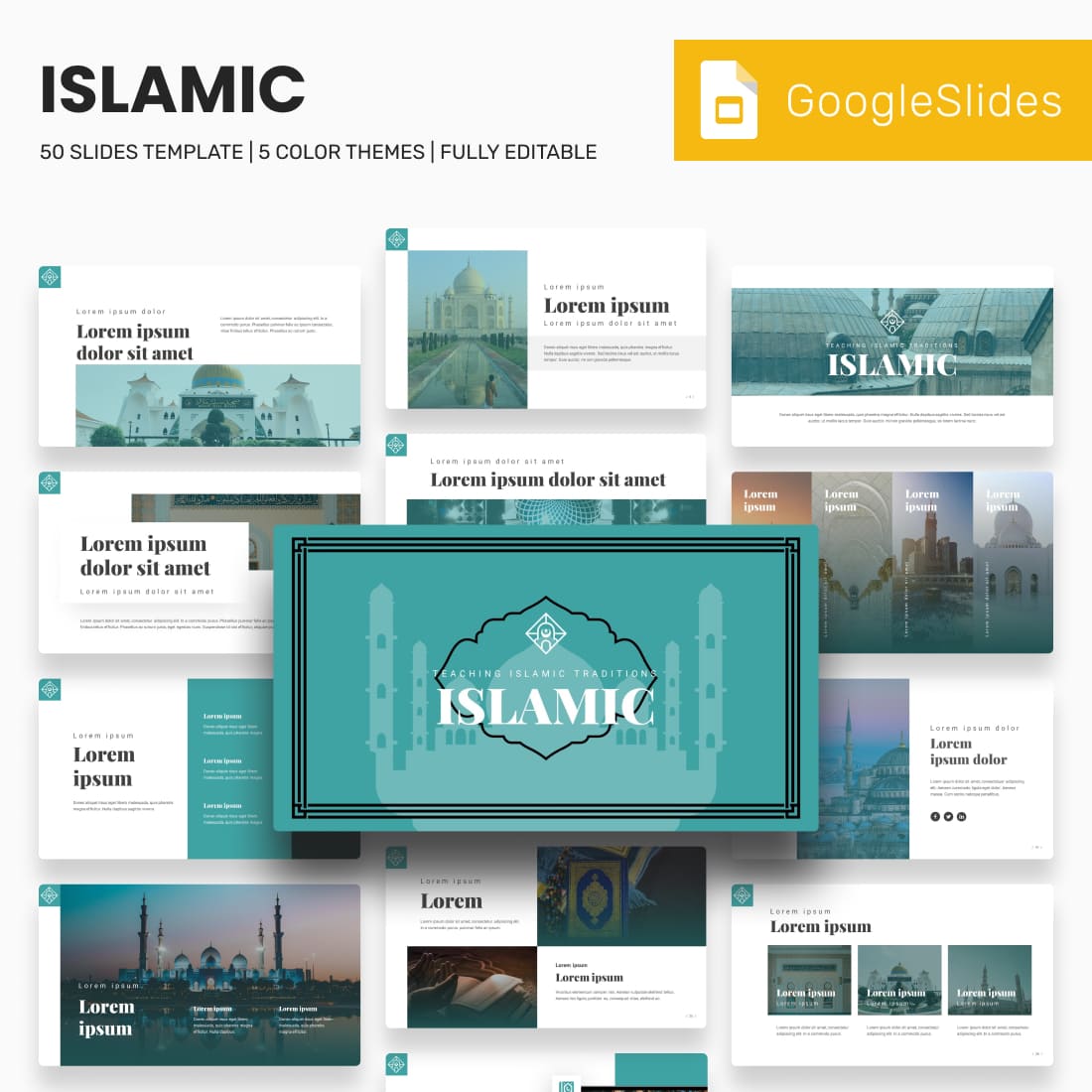 Islamic googleslides template.