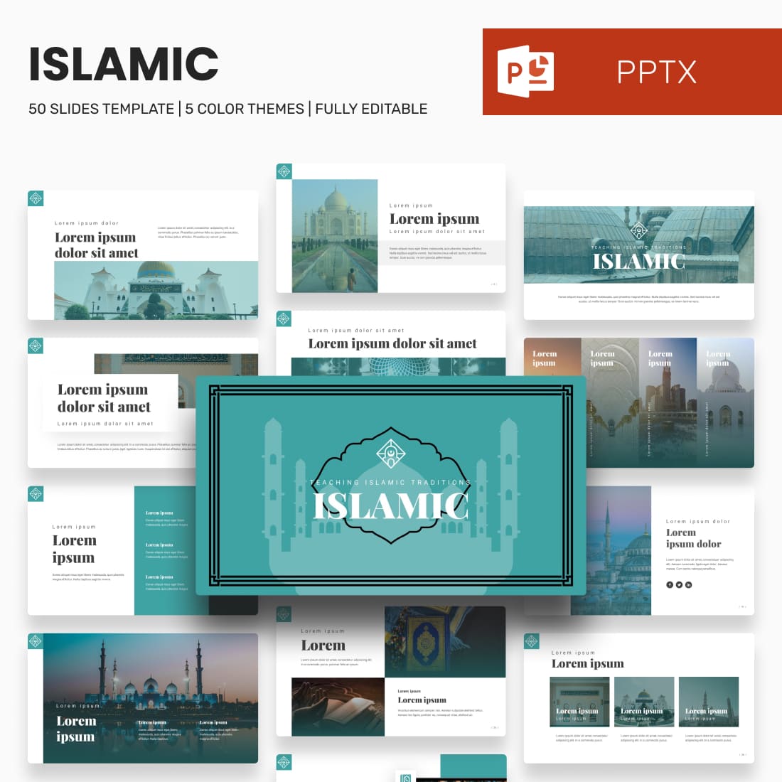 Islamic powerpoint template.