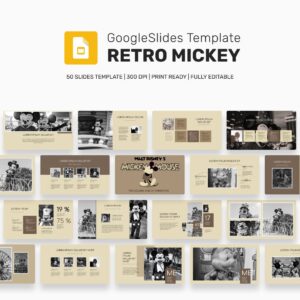 Mickey googleslides template main cover.