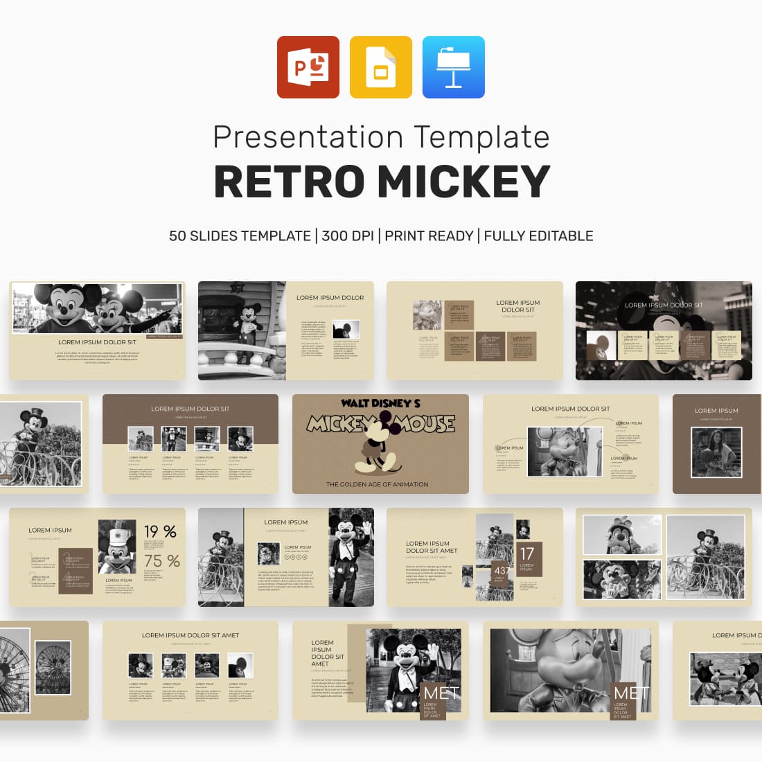 Mickey presentation template main cover.