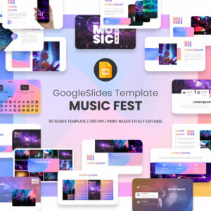 Musicfest googleslides template main cover.