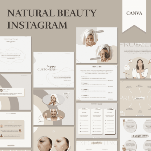 Natural Beauty Instagram | CANVA.