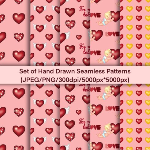 Seamless Hand Drawn Polka Dot Patterns 1