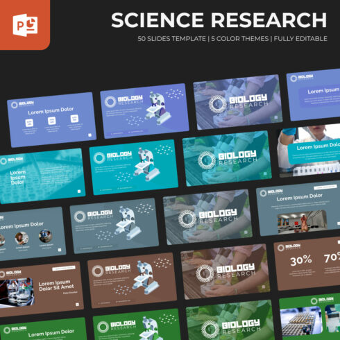 Science Research Powerpoint Template.