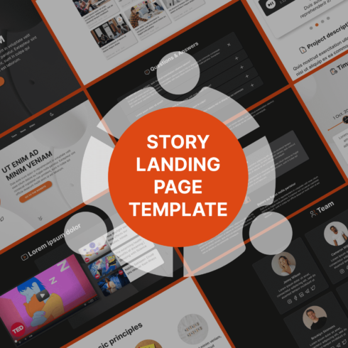 Free Story Landing Page Template main cover.