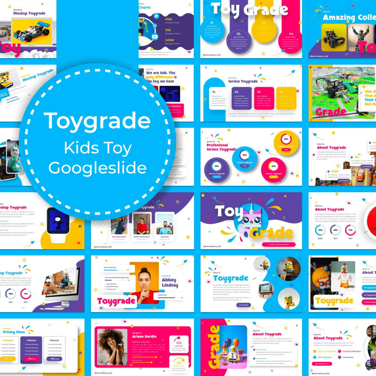 Toygrade - Kids Toy Googleslide cover.