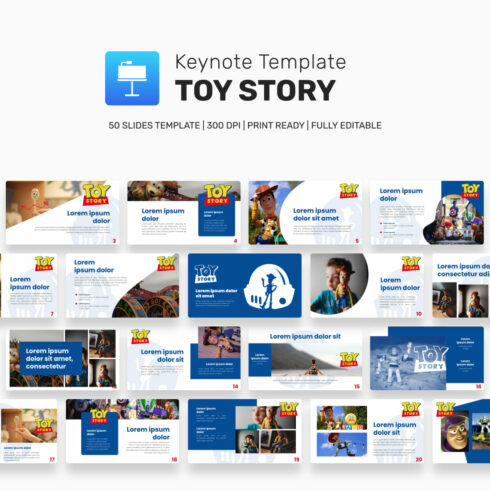 Toystory keynote template main cover.