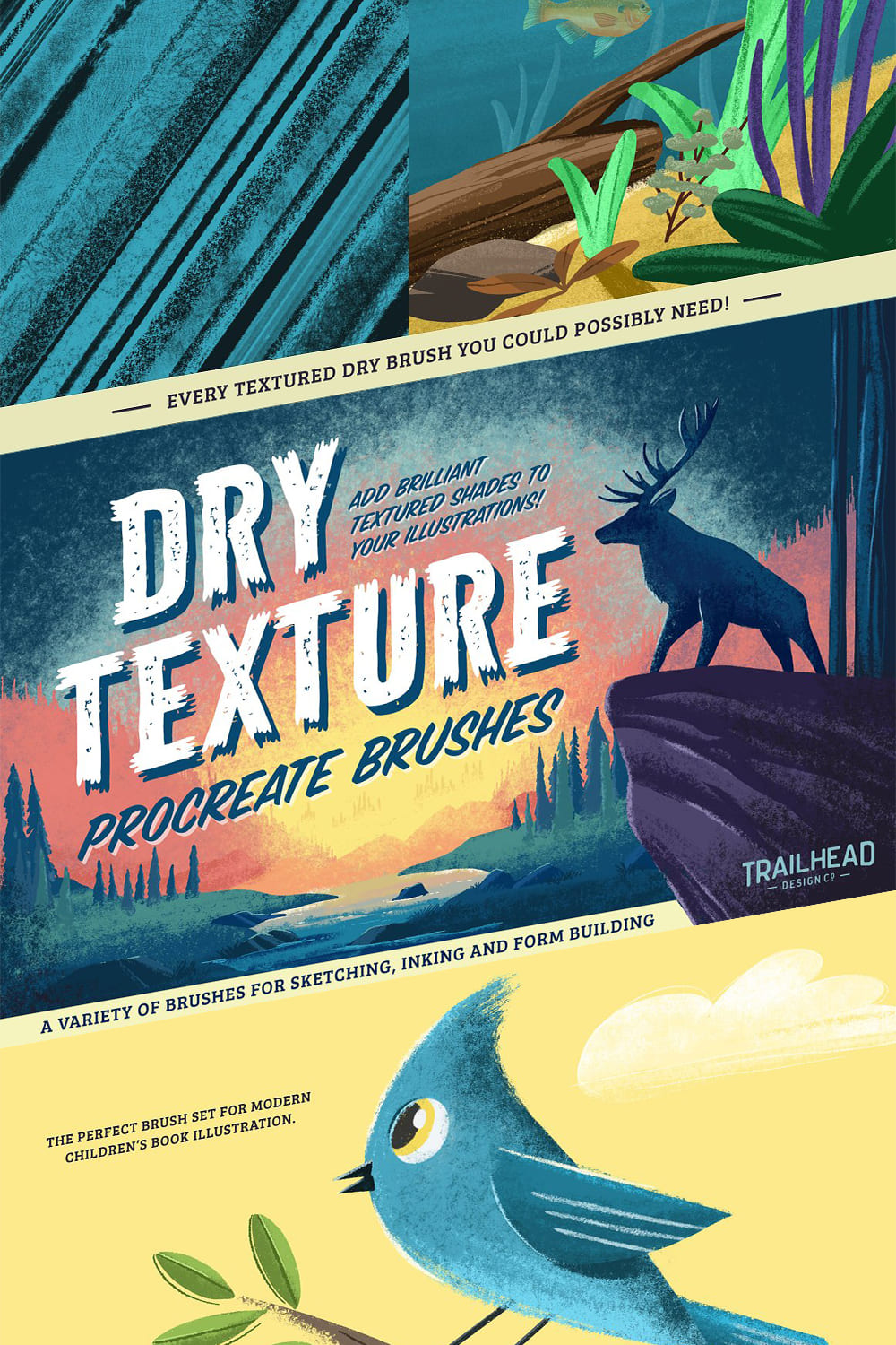 Cool bright brushes for modern project.