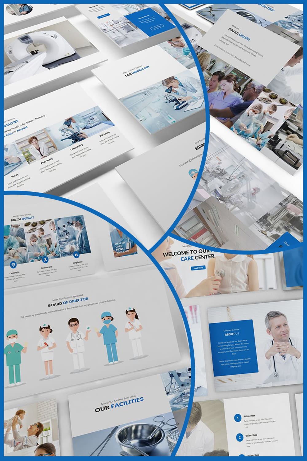 This template might be the best option, introducing Medical and Health Care Google Slides Template.