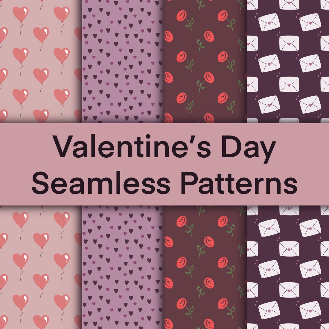 Valentine’s Day Seamless Patterns preview.
