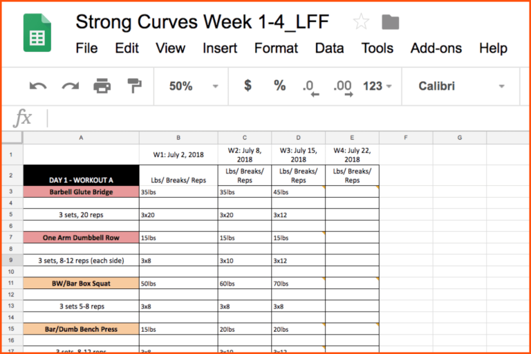 10+ Best Free Google Sheets Workout Planner Templates for 2022