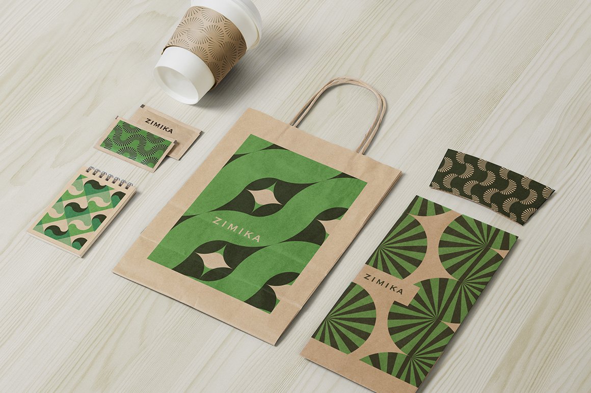 Eco print for paper bags.