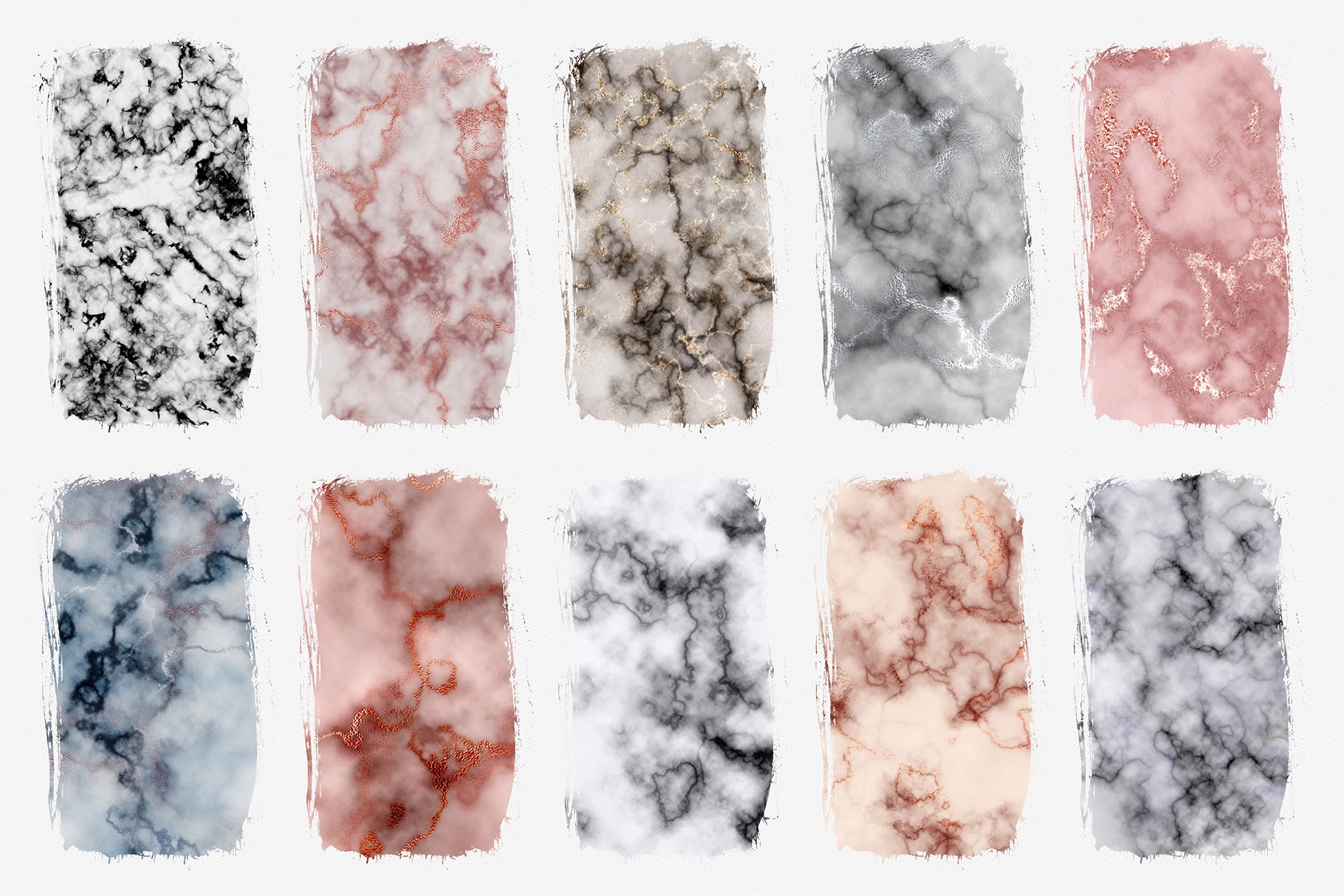 Bright and modern marble textures.