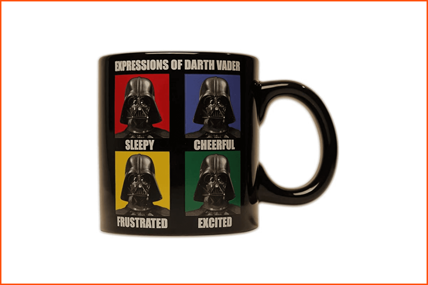 Silver Buffalo Star Wars Darth Vader Expressions Ceramic Coffee Mug, 14 Ounce.