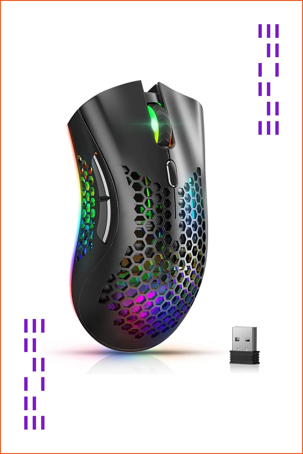 Backlit gaming mouse.