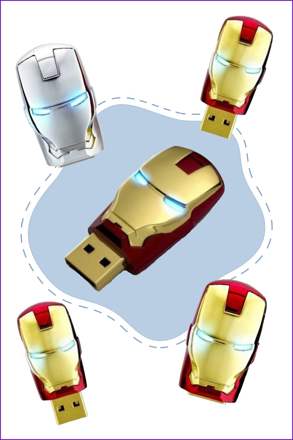 Flash Drive in form of head of Iron Man.