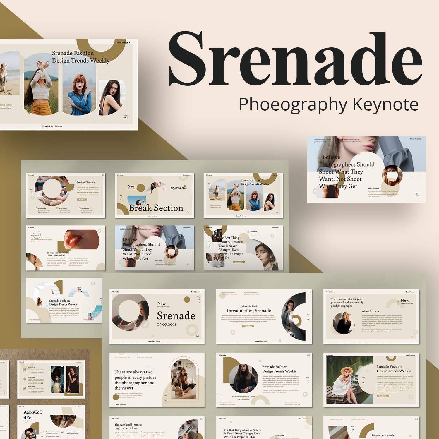 Laptop option of the Srenade - Photography Keynote.