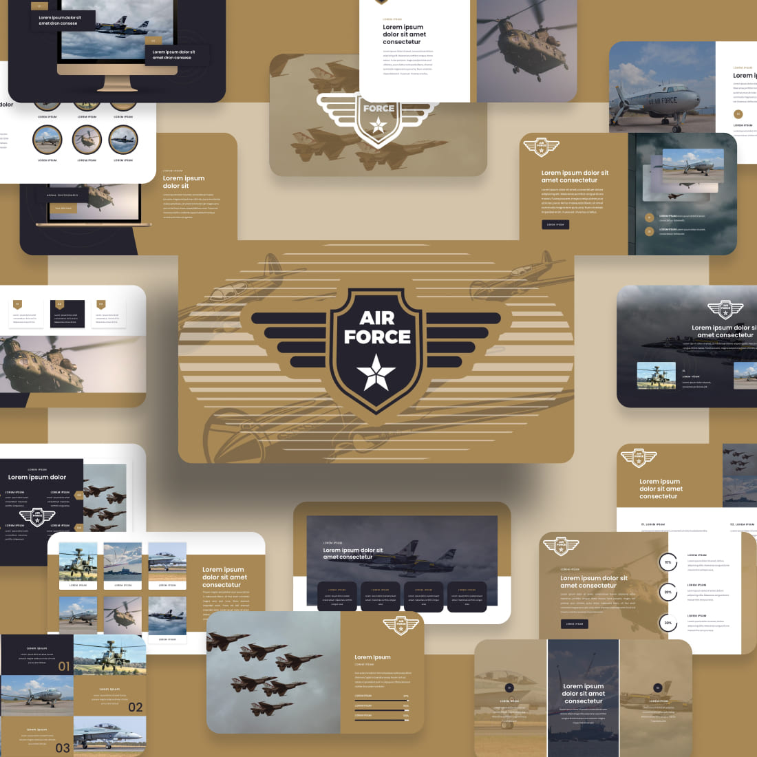 Airforce keynote template cover image.