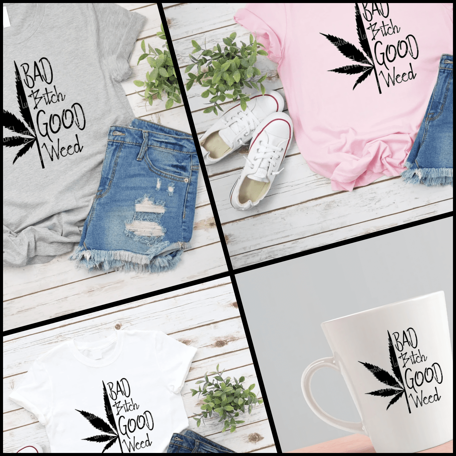 Bad Bitch Good Weed SVG cover.
