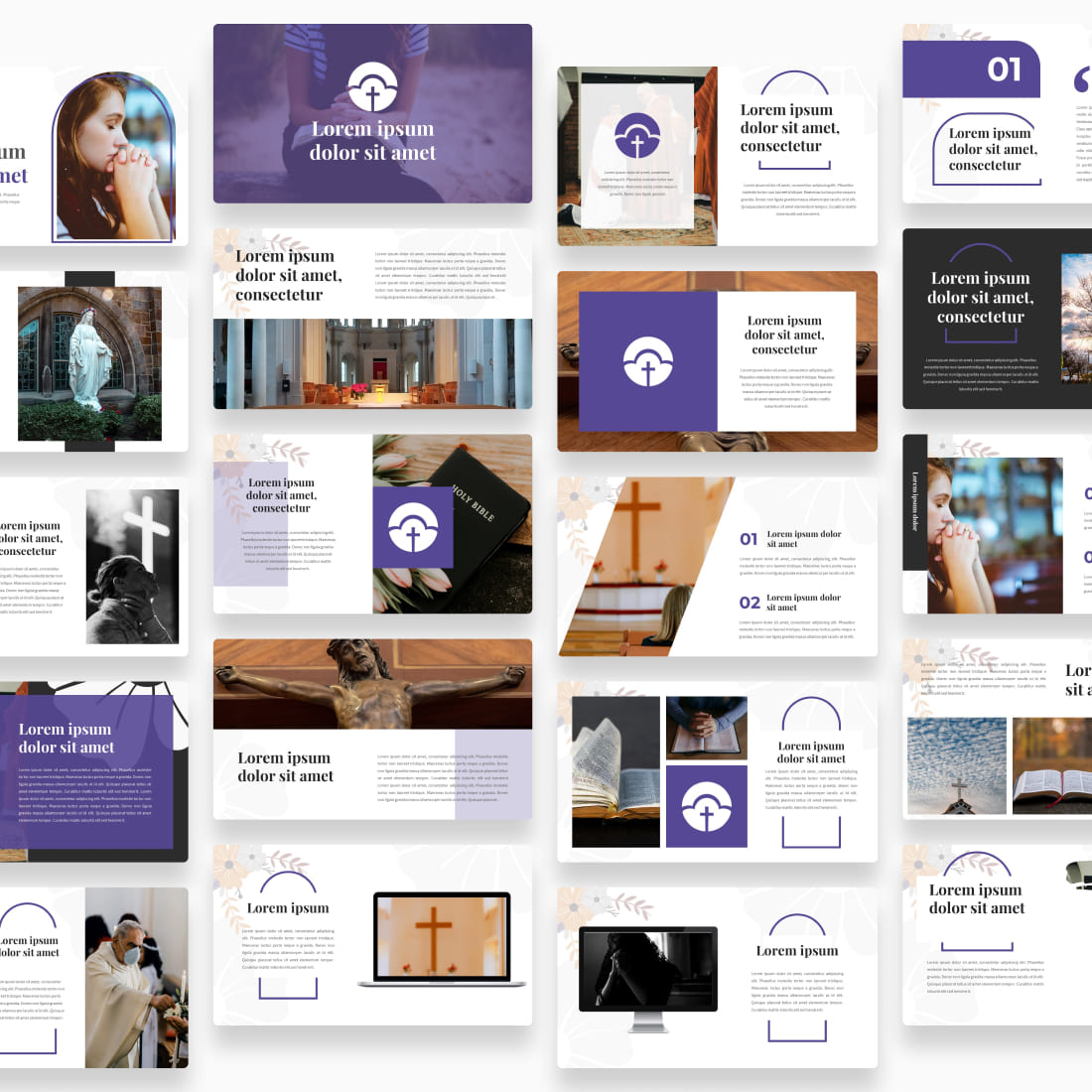 Christian Presentation PowerPoint template cover.