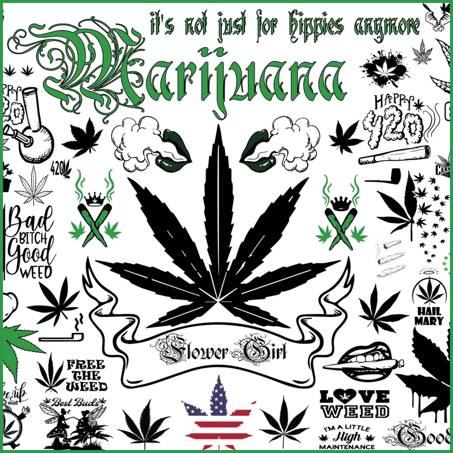 Marijuana Leaf SVG cover.