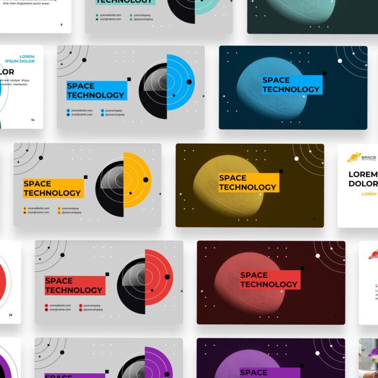 Space Science Presentation Template: 50 Slides PPTX, KEY, Google Slides ...