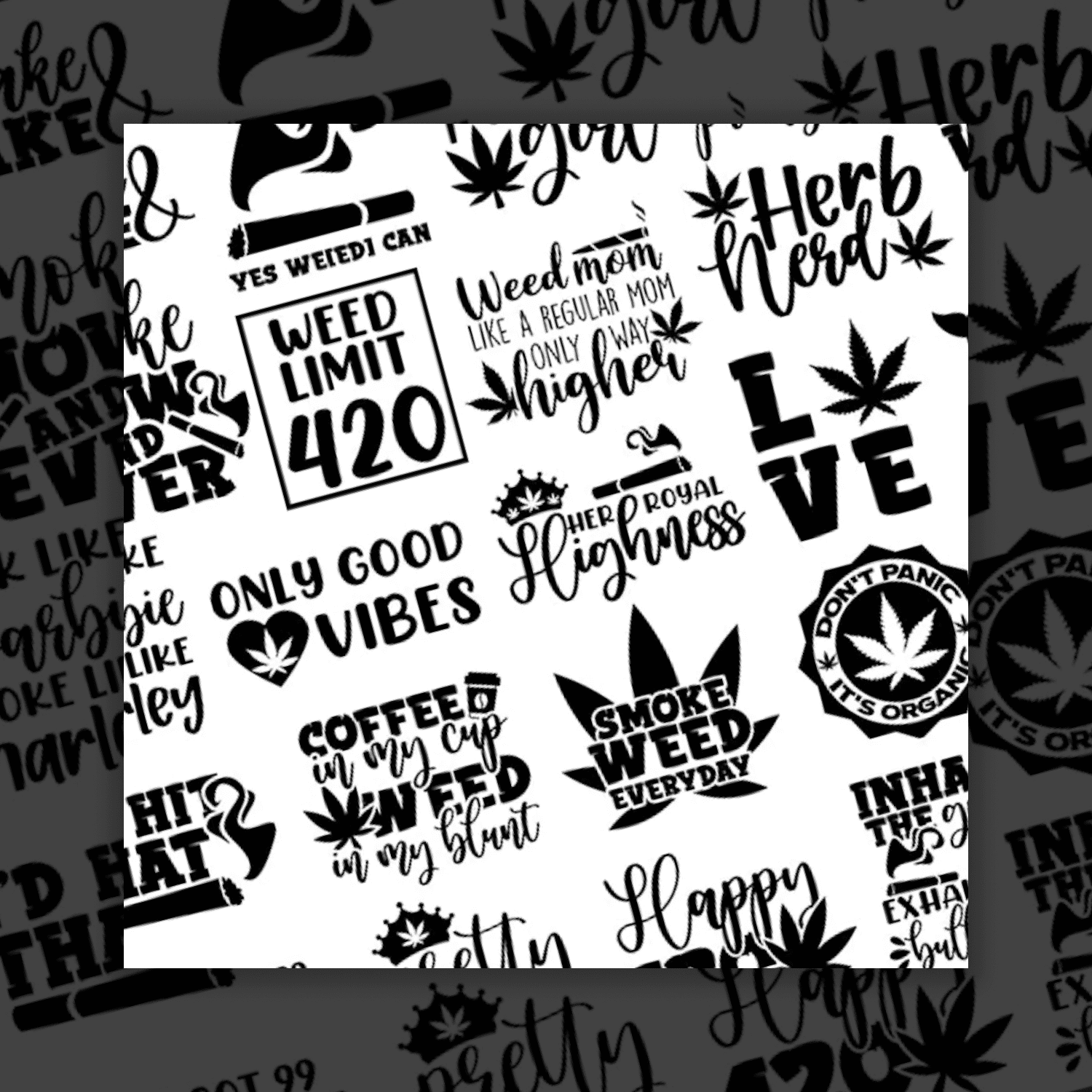 Cannabis SVG Bundle cover.