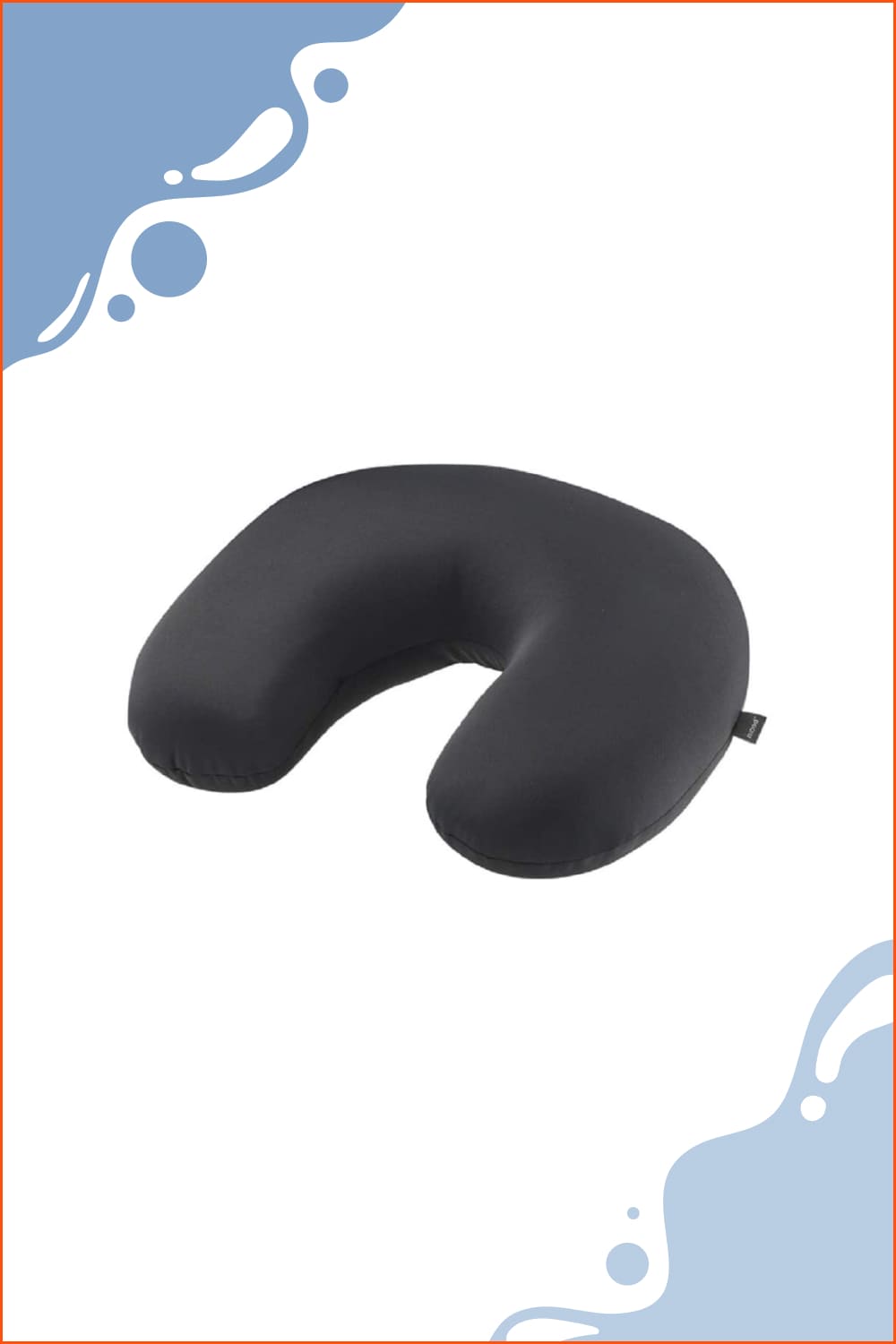 Black pillow for travellers.