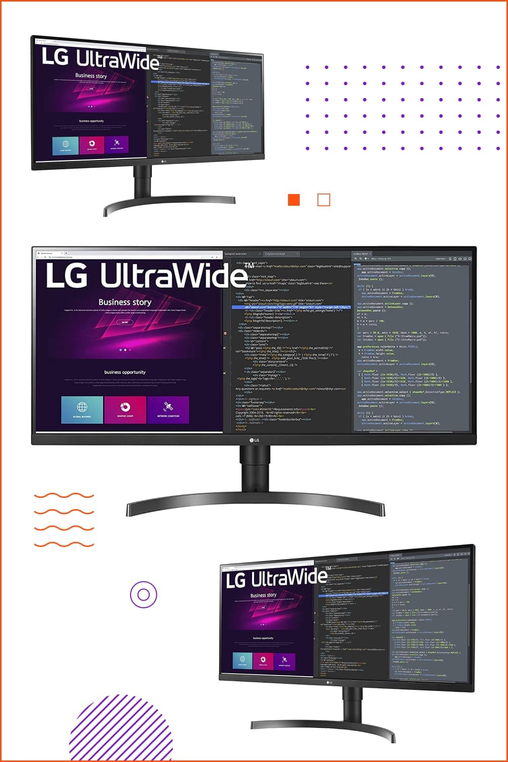 LG ultra wide monitor.