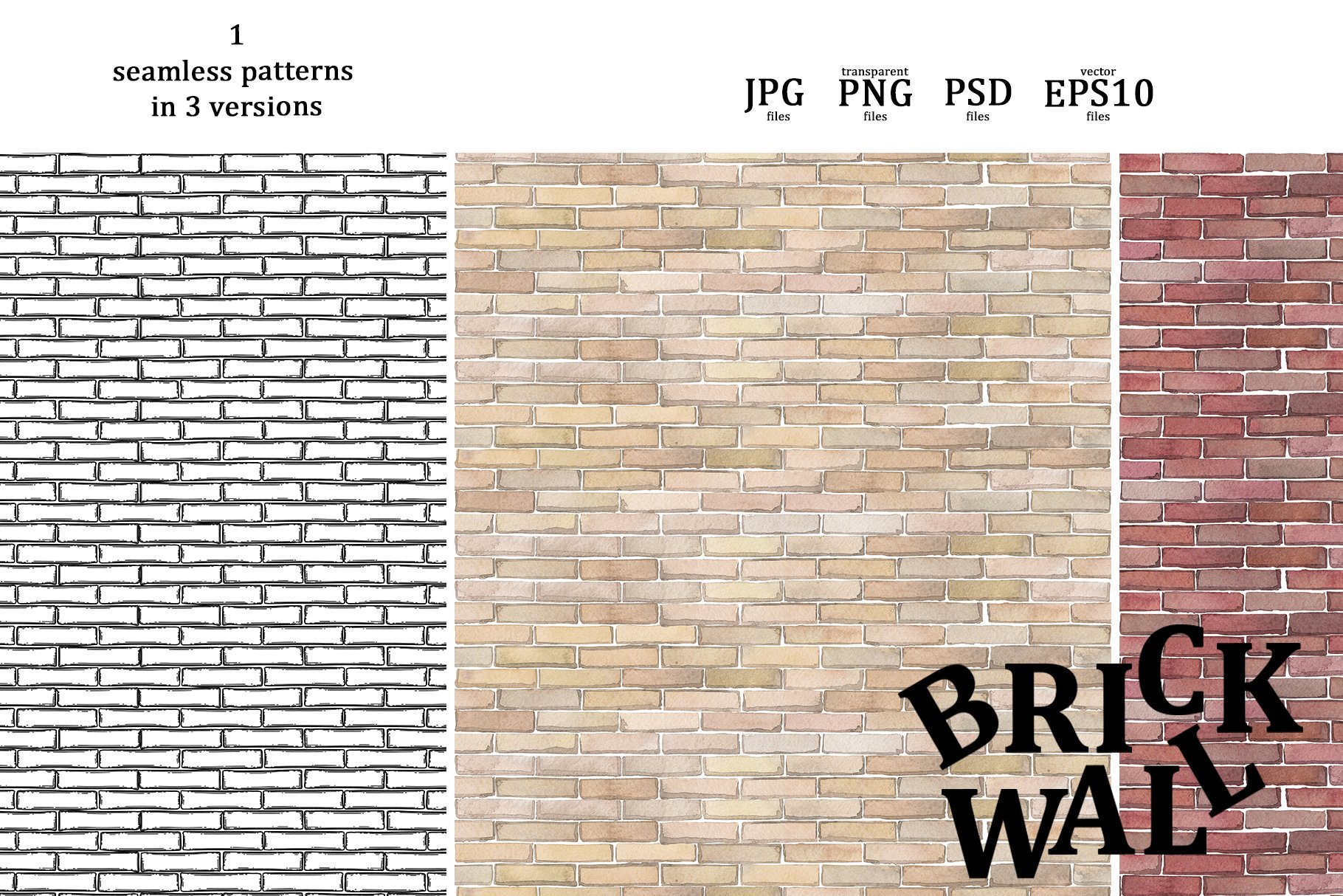 Bricks in different styles.