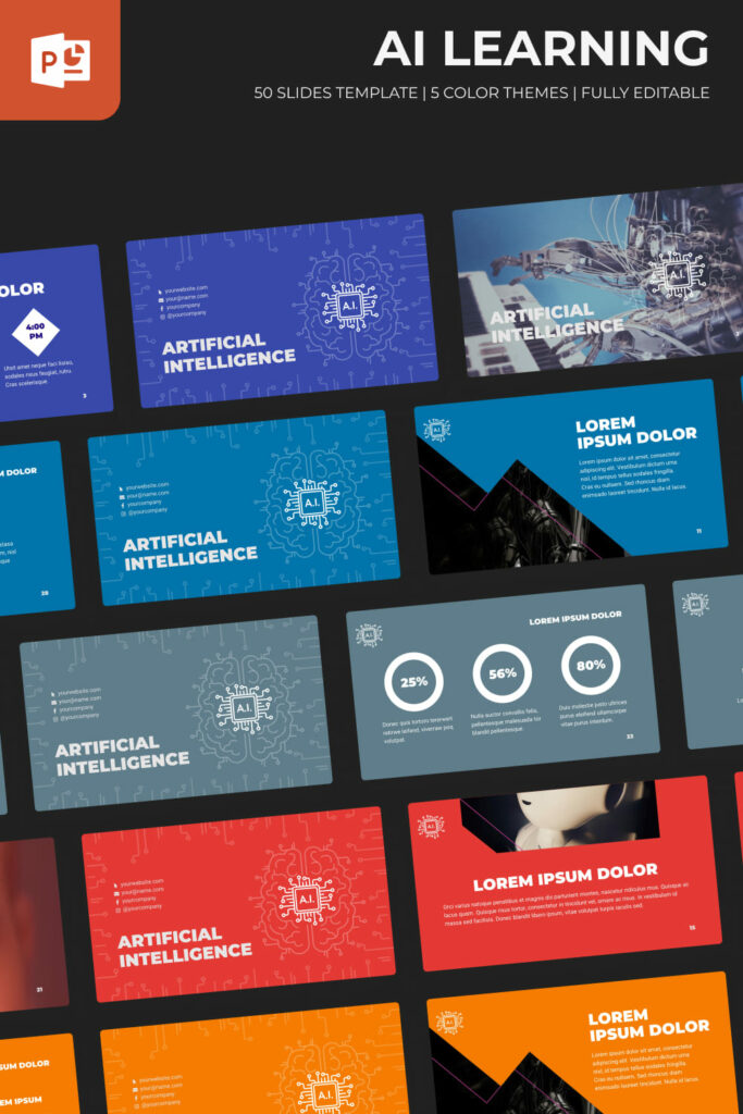 AI Learning Powerpoint Template – MasterBundles