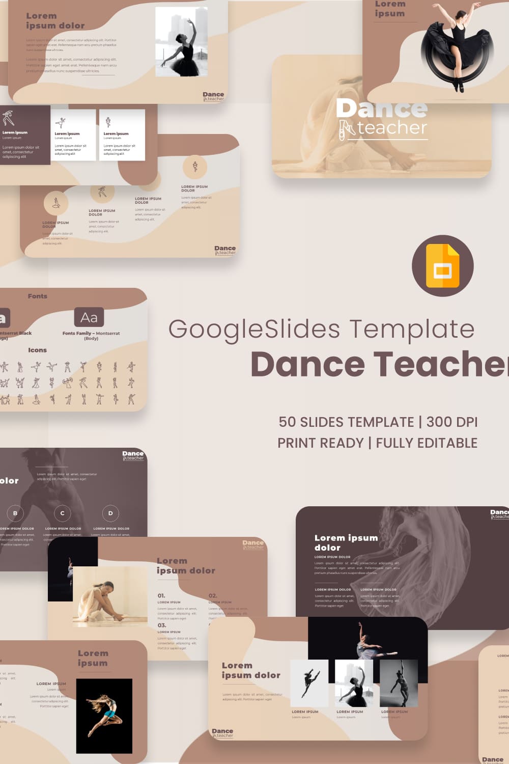 Dance Teacher Template in Google Slide.