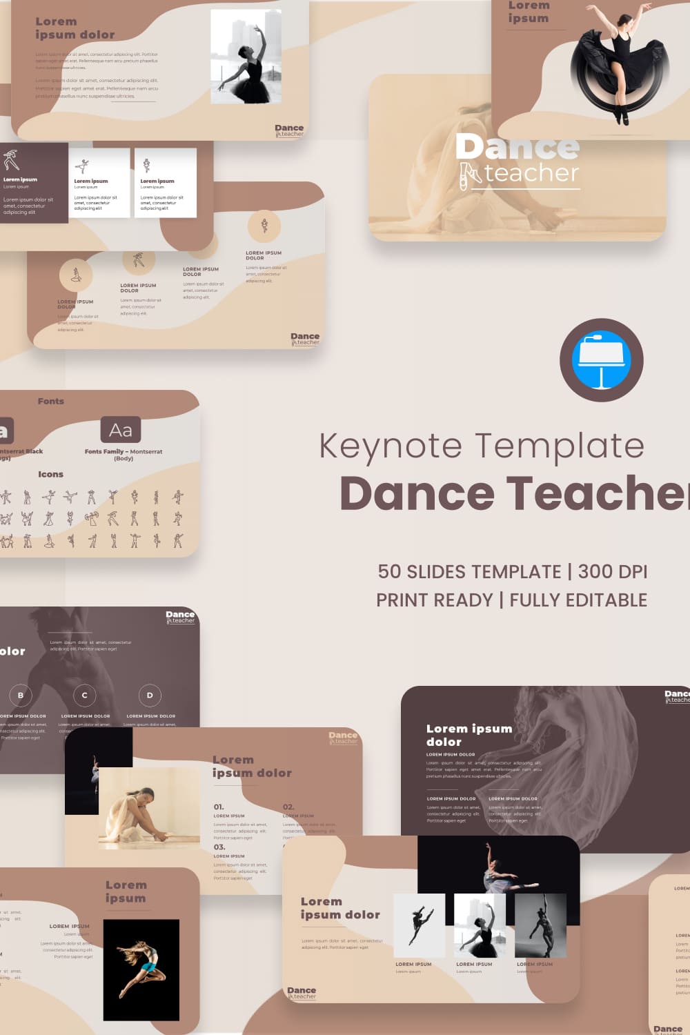 Dance Teacher Template in Key.