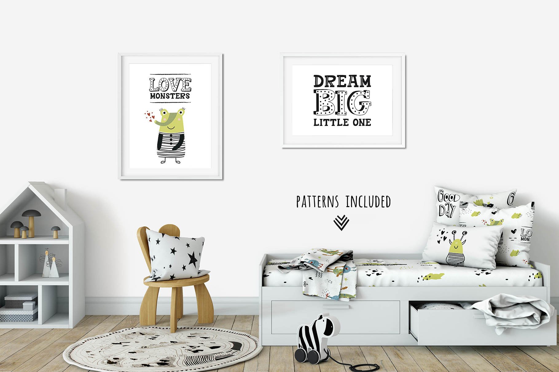 Cool collection for baby room.