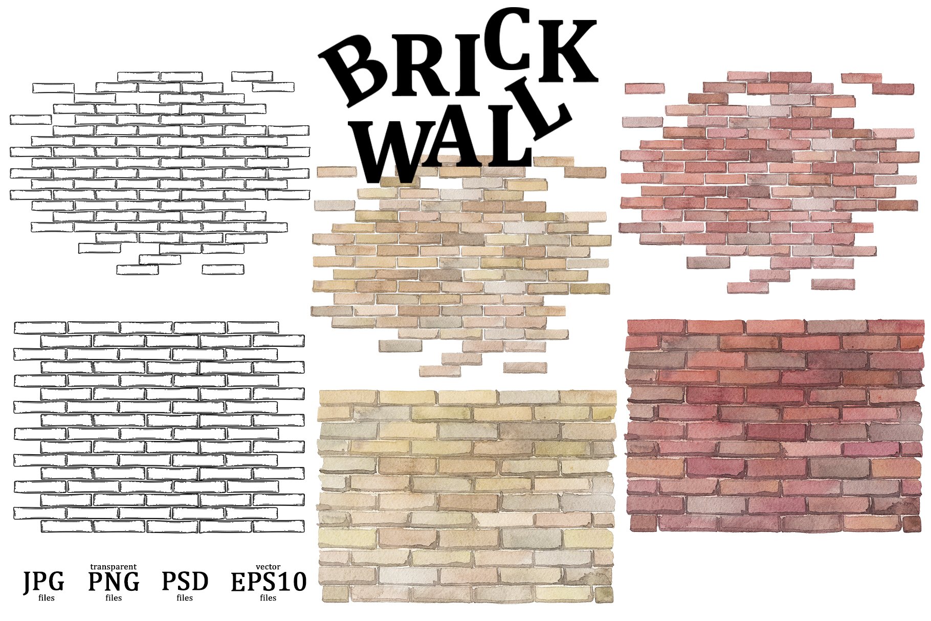 Diverse of bricks.