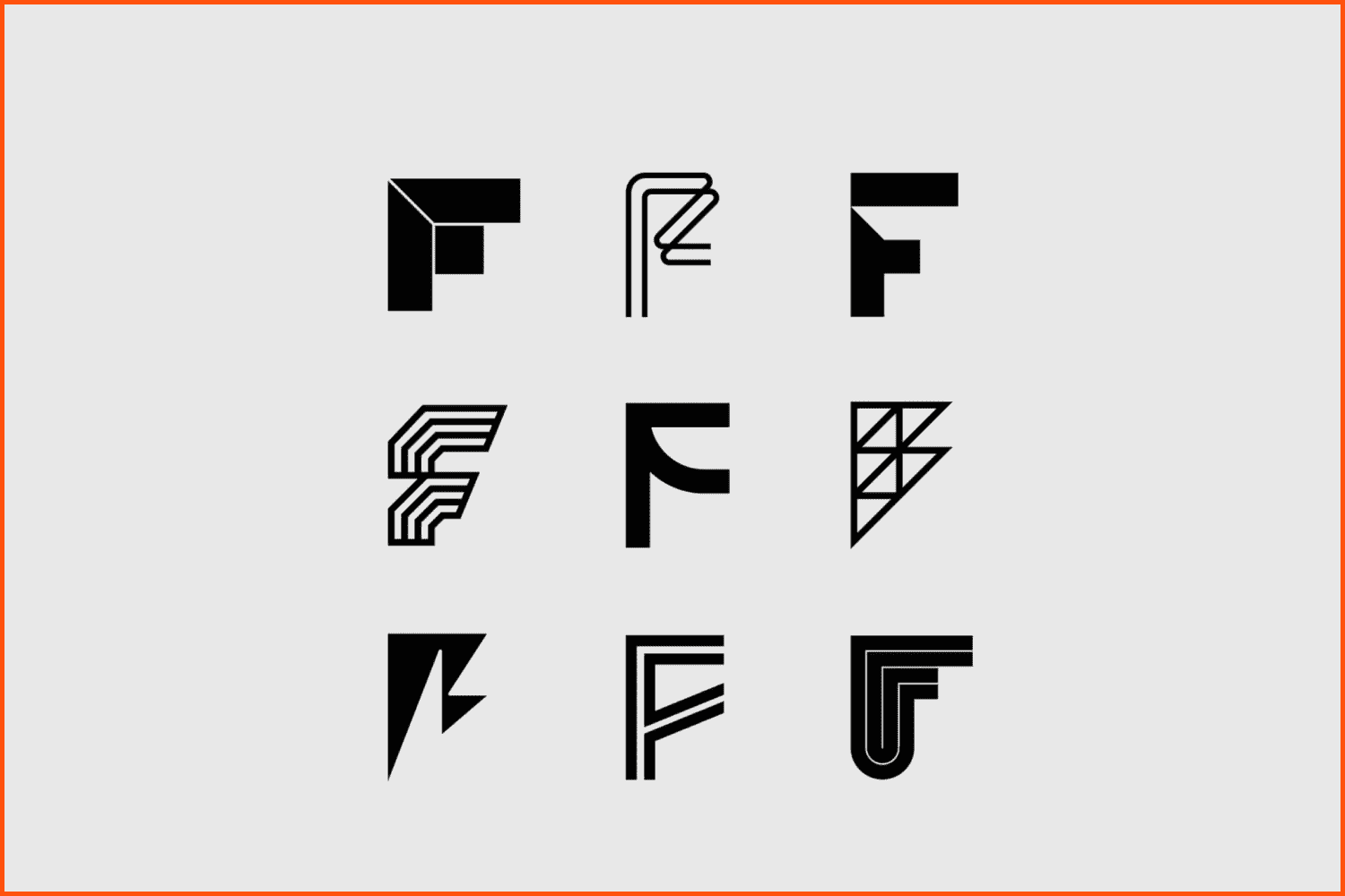 F” lettermark exploration.