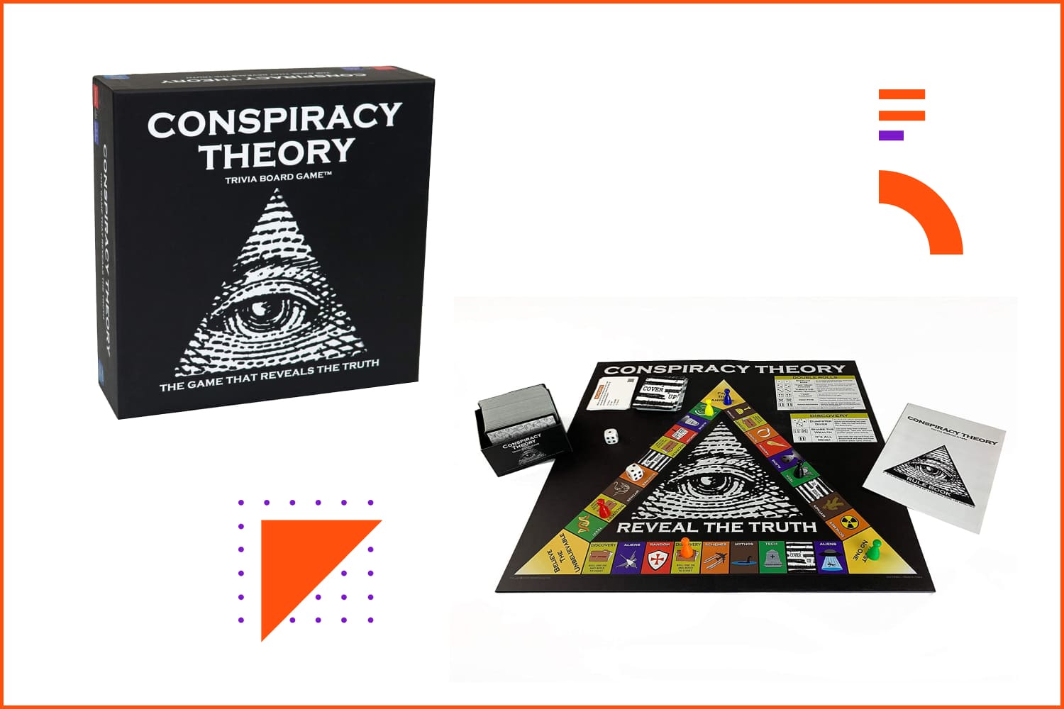 Neddy Games Conspiracy Theory Trivia Board Game.