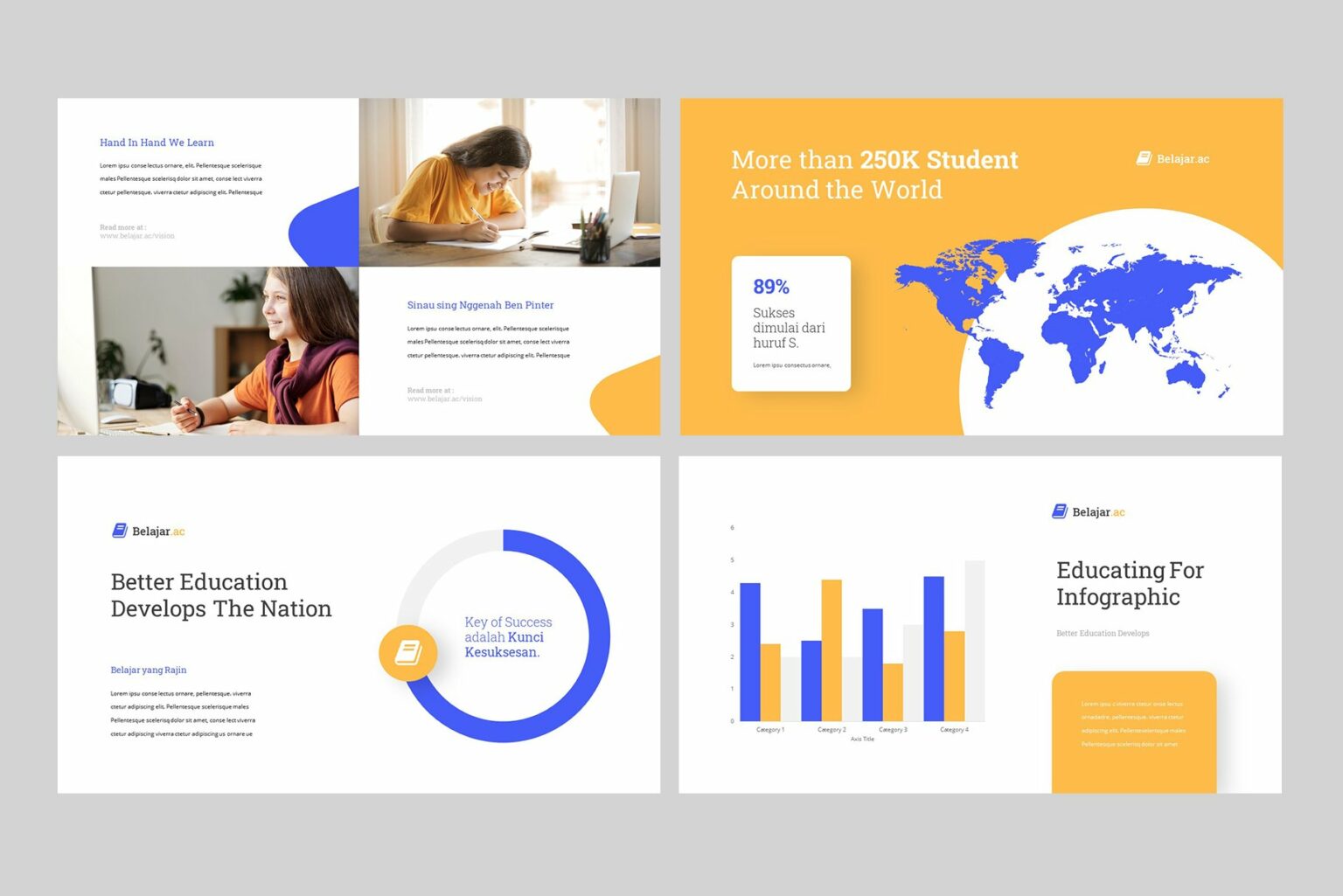 Belajar - Education Powerpoint – MasterBundles