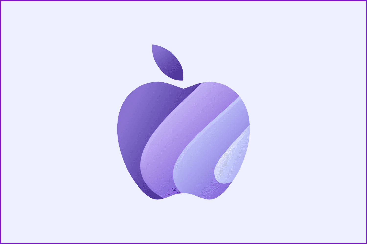 Purple apple logo.