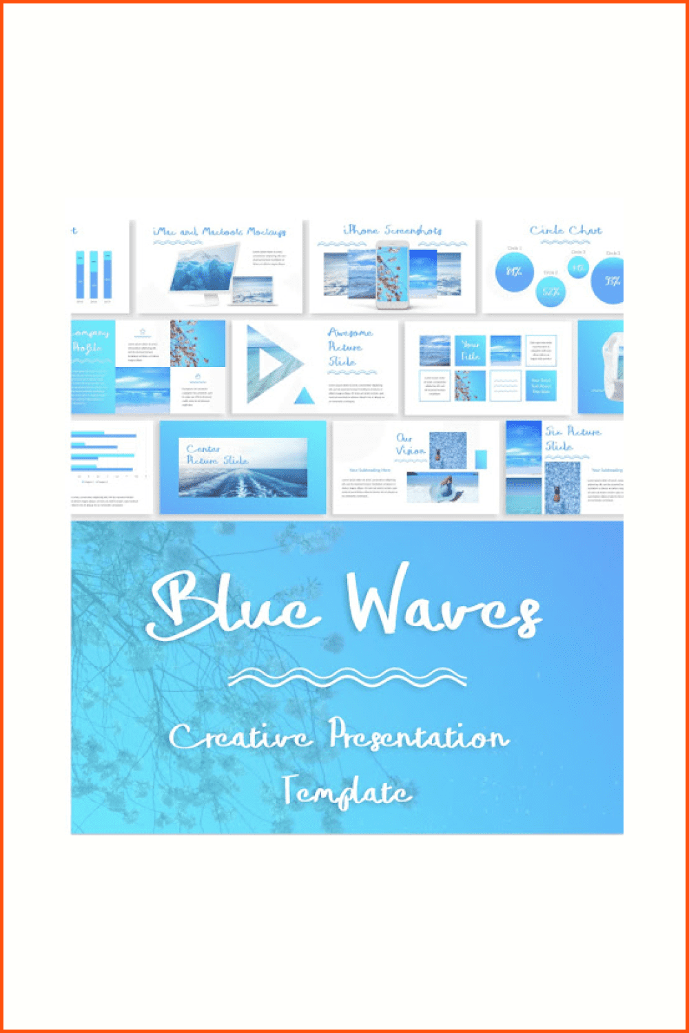 Blue Waves – PowerPoint Template.